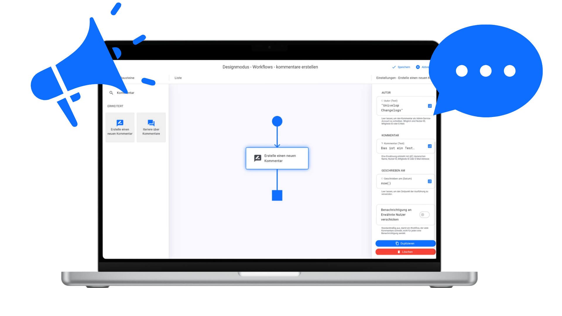 comment workflow steps