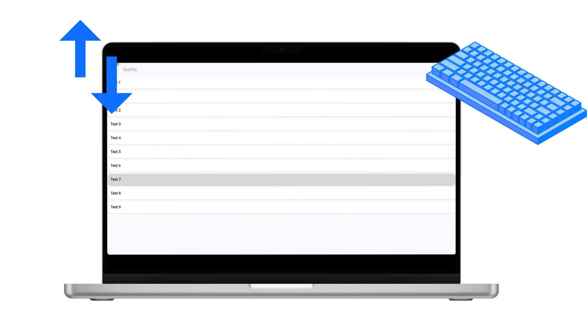 record search keyboard navigation