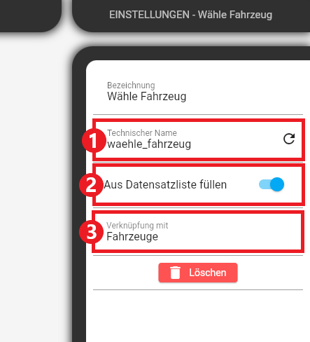 Wähle Eintrag | Univelop Docs