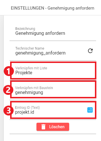Fordere Genehmigung an | Univelop Docs